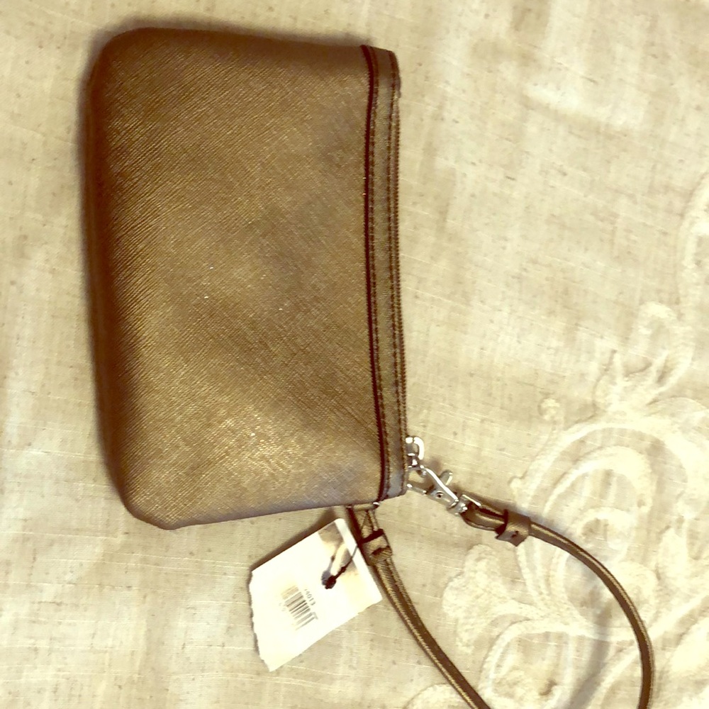 💫Wilson leather gold wristlet
